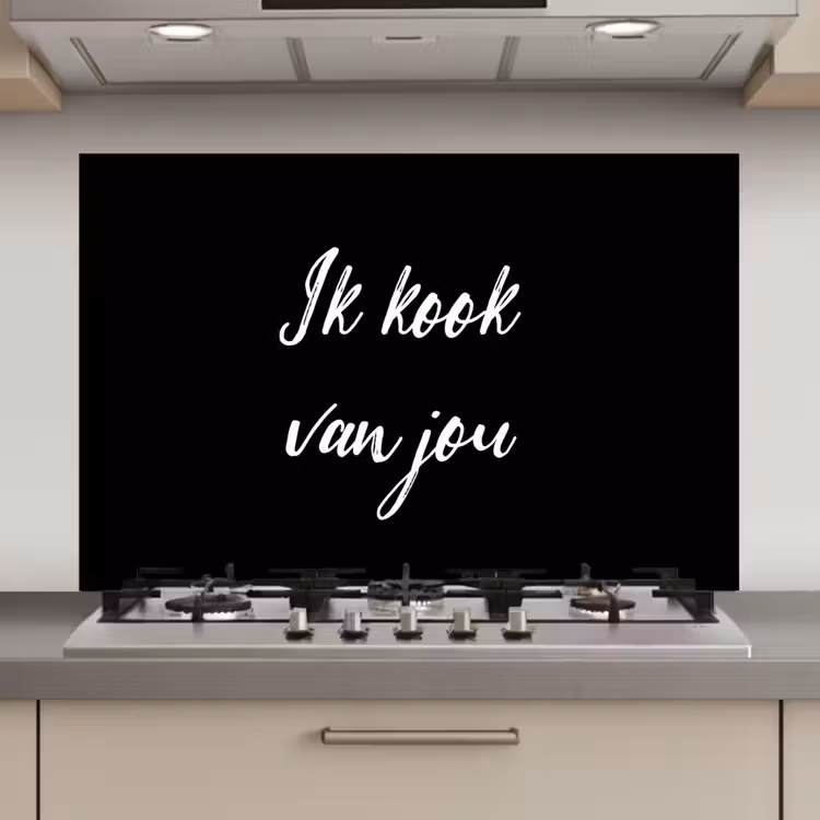Quotes - Spreuken - Ik kook van jou - Liefde - Partner keuken achterwand spatscherm klein -3d_website