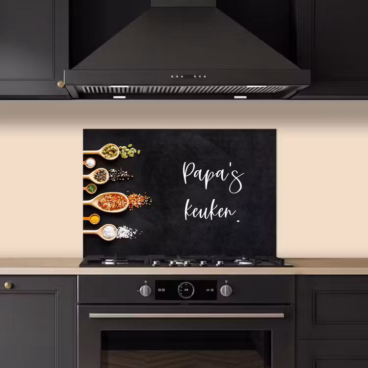 Quotes - Spreuken - Keuken - Papa's keuken - Papa keuken achterwand spatscherm klein -sfeer1