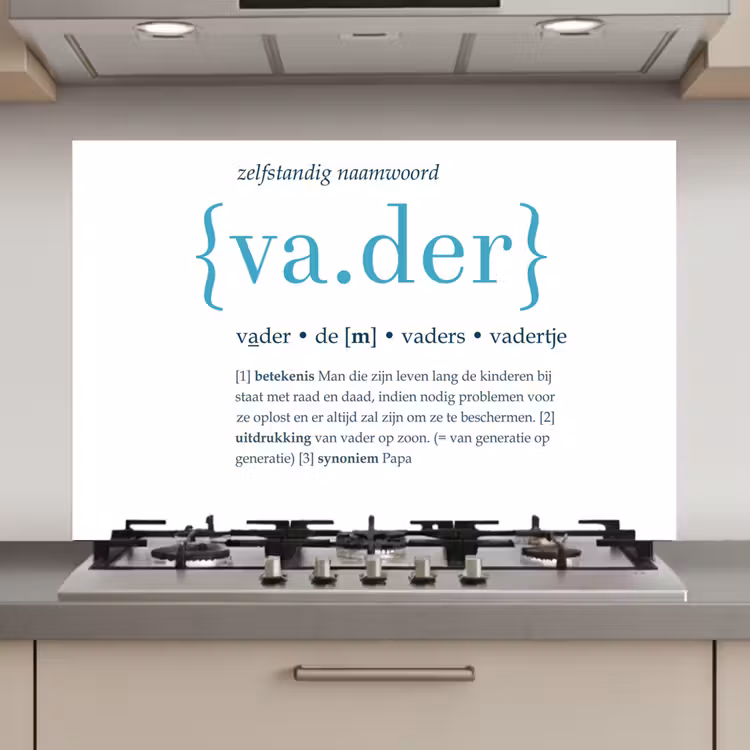 Quotes - Vader definitie - Spreuken - Woordenboek keuken achterwand spatscherm klein -3d_website