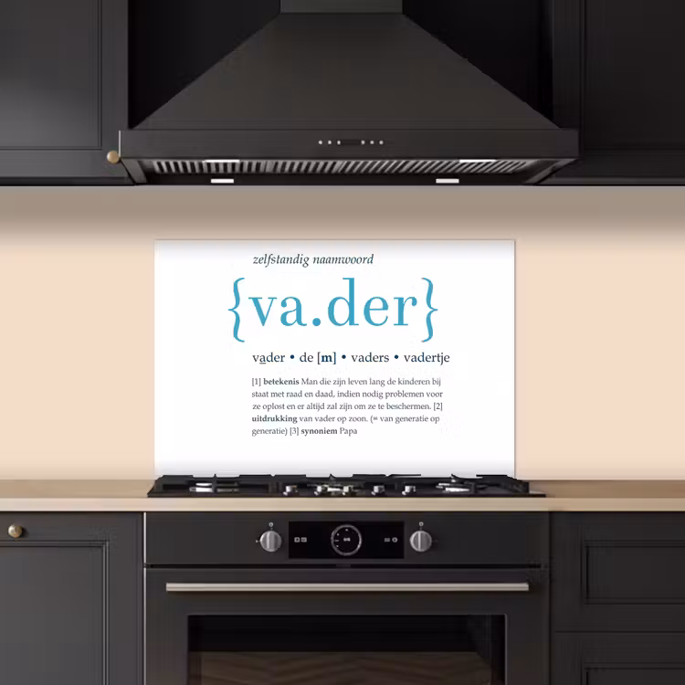 Quotes - Vader definitie - Spreuken - Woordenboek keuken achterwand spatscherm klein -sfeer1