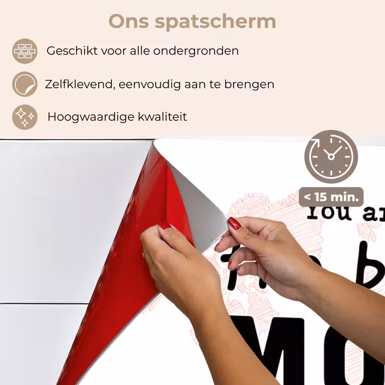 Quotes - You are the best mom in the world - Spreuken - Mama keuken achterwand spatscherm klein -spatscherm_NL