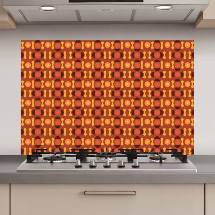 Retro - Disco - Hippie keuken achterwand spatscherm klein 900 -3d_website