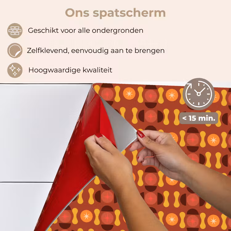 Retro - Disco - Hippie keuken achterwand spatscherm klein 900 -spatscherm_NL