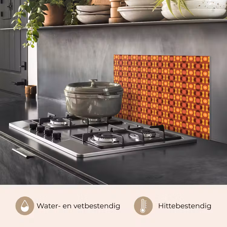 Retro - Disco - Hippie keuken achterwand spatscherm klein 900 -usp_NL