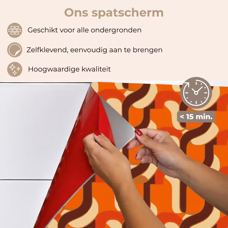 Retro - Modern - Kleurrijk keuken achterwand spatscherm klein 900 -spatscherm_NL