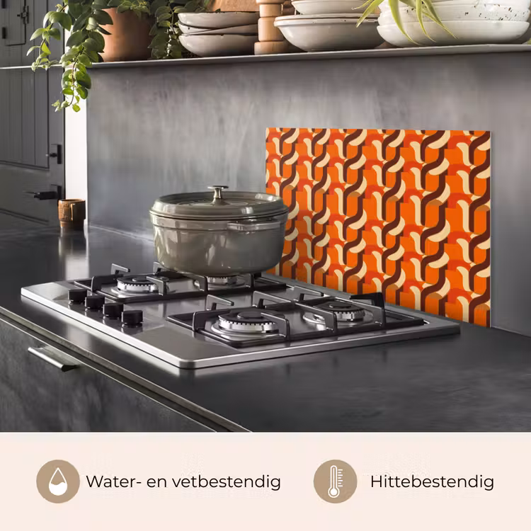 Retro - Modern - Kleurrijk keuken achterwand spatscherm klein 900 -usp_NL