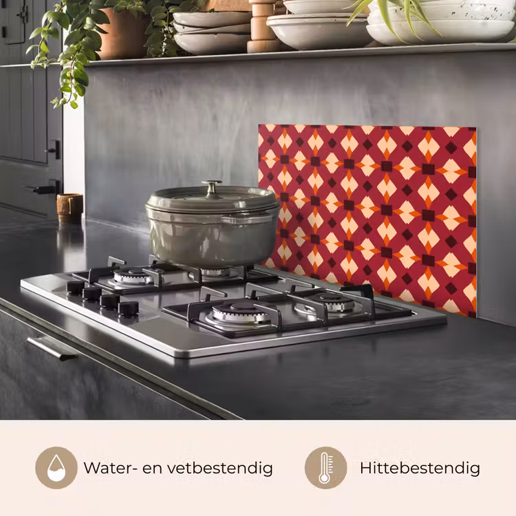 Retro - Patroon - Kleurrijk keuken achterwand spatscherm klein 900 -usp_NL