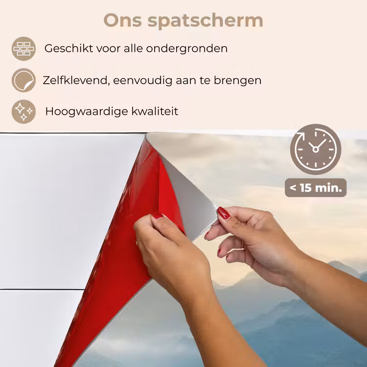 Rijstvelden - Bergen - Groen - Natuur keuken achterwand spatscherm klein -spatscherm_NL