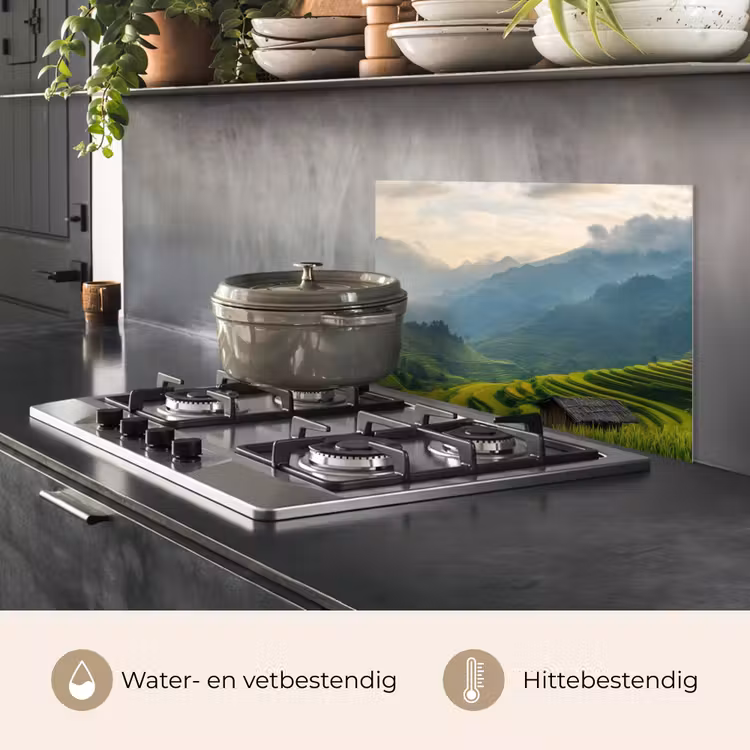 Rijstvelden - Bergen - Groen - Natuur keuken achterwand spatscherm klein -usp_NL