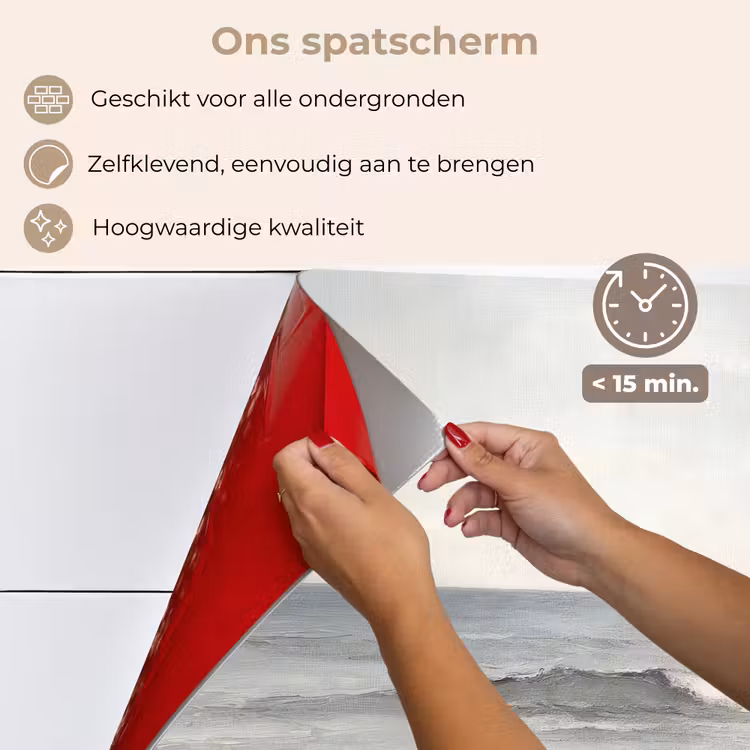 Roeiboot - Zee - Horizon keuken achterwand spatscherm klein -spatscherm_NL