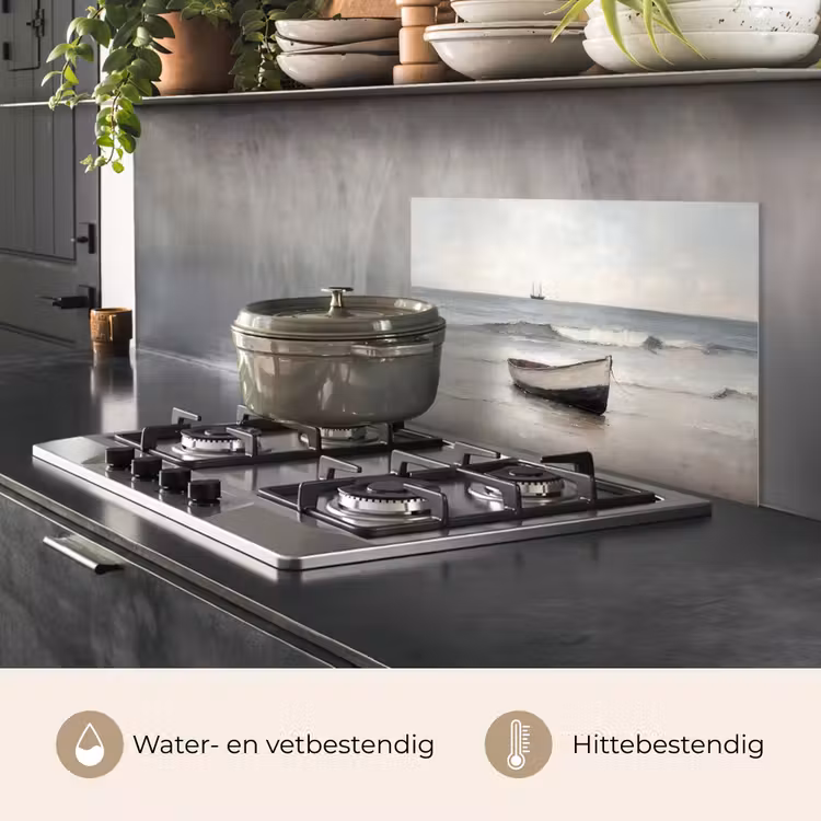 Roeiboot - Zee - Horizon keuken achterwand spatscherm klein -usp_NL