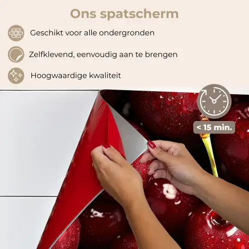 Rood - Fruit - Kersen keuken achterwand spatscherm klein -spatscherm_NL