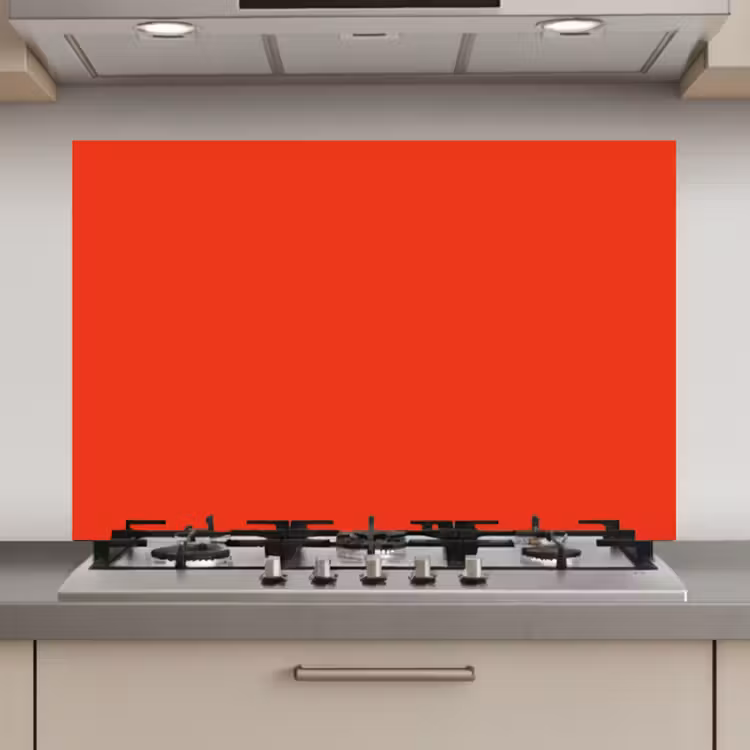 Rood - Kleur - Effen keuken achterwand spatscherm klein 900 -3d_website