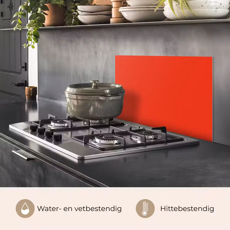 Rood - Kleur - Effen keuken achterwand spatscherm klein 900 -usp_NL