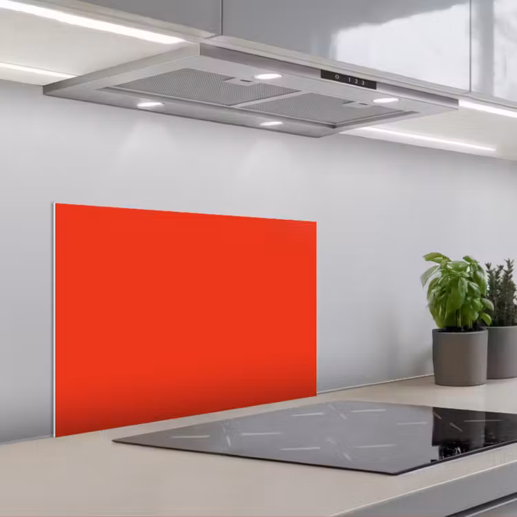 Rood - Kleur - Effen keuken achterwand spatscherm klein 900 -3d_schuin