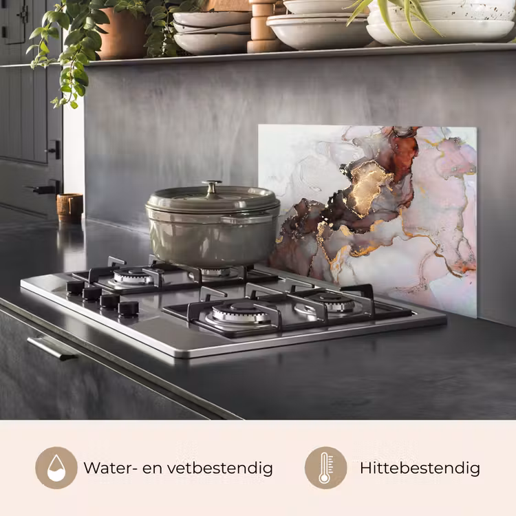Rood - Marmer - Goud keuken achterwand spatscherm klein -usp_NL
