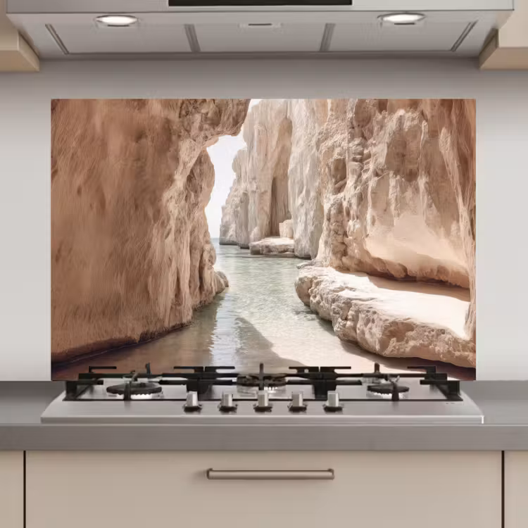 Rotsen - Zee - Zand - Kloof keuken achterwand spatscherm klein -3d_website