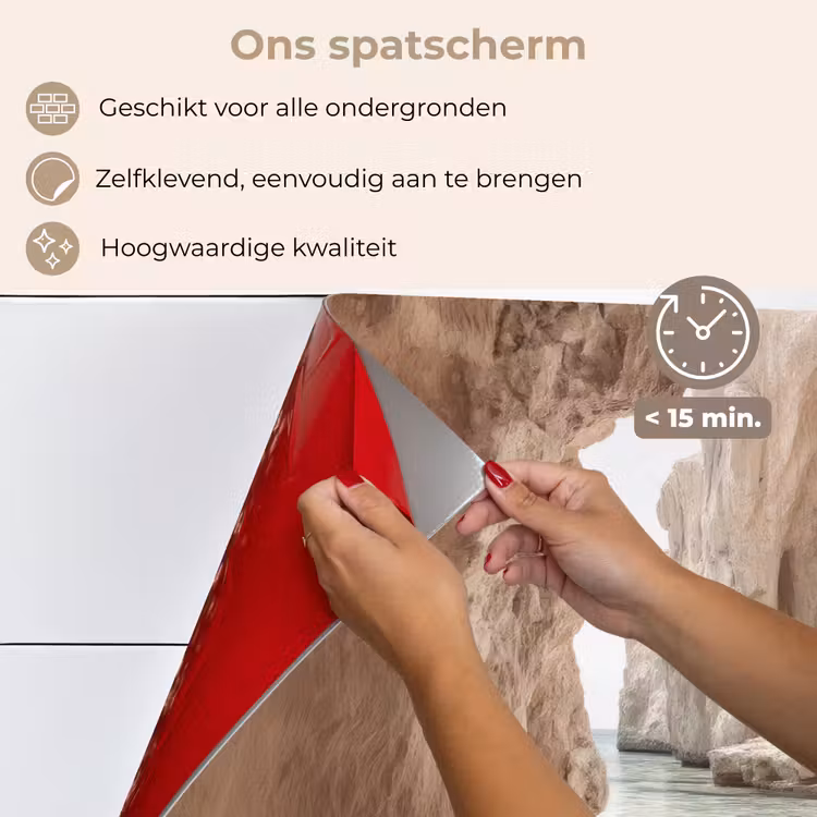 Rotsen - Zee - Zand - Kloof keuken achterwand spatscherm klein -spatscherm_NL