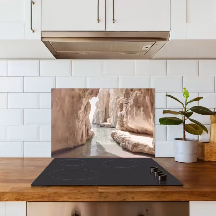 Rotsen - Zee - Zand - Kloof keuken achterwand spatscherm klein -sfeer2