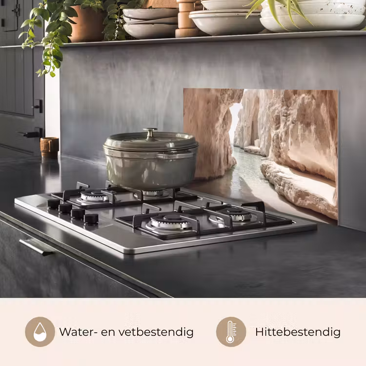 Rotsen - Zee - Zand - Kloof keuken achterwand spatscherm klein -usp_NL