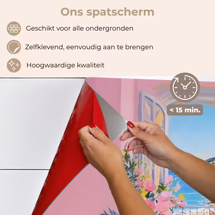 Roze - Buiten - Verf keuken achterwand spatscherm klein -spatscherm_NL