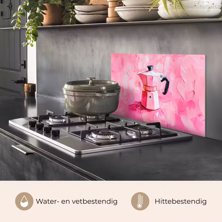 Roze - Verf - Coffee keuken achterwand spatscherm klein -usp_NL