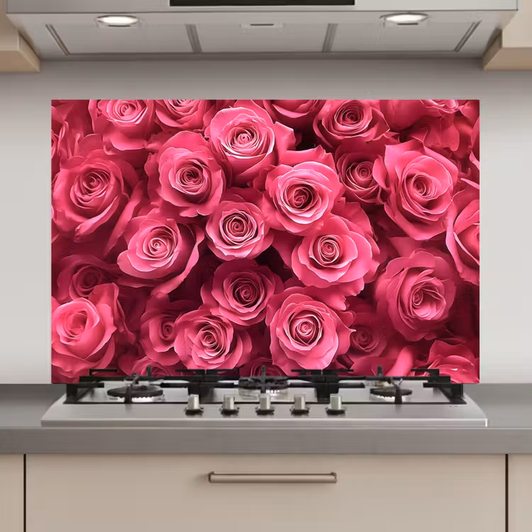 Rozen - Pink - Bloem keuken achterwand spatscherm klein -3d_website