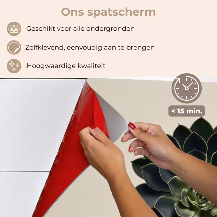 Rozet - Cirkelvormig - Donkergroen keuken achterwand spatscherm klein -spatscherm_NL