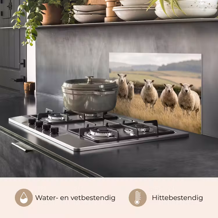 Schapen - Weidenlandschap - Heuvels keuken achterwand spatscherm klein -usp_NL