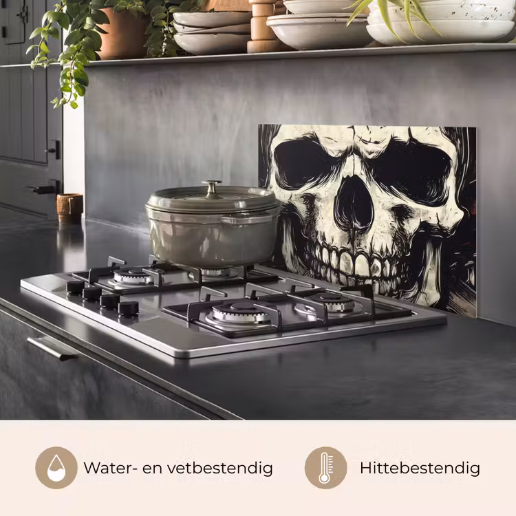 Schedel - Kettingen - Rood keuken achterwand spatscherm klein -usp_NL