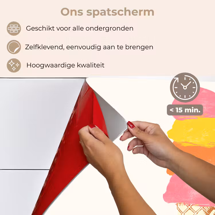 Schepijs - Hoorntje - Illustratie - Minimalistisch keuken achterwand spatscherm klein -spatscherm_NL