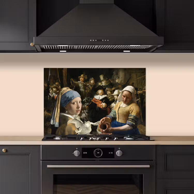 Schilderij - Oude Meesters - Zwaan keuken achterwand spatscherm klein -sfeer1