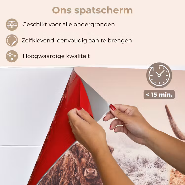 Schotse hooglanders - Licht - Lucht - Natuur keuken achterwand spatscherm klein -spatscherm_NL