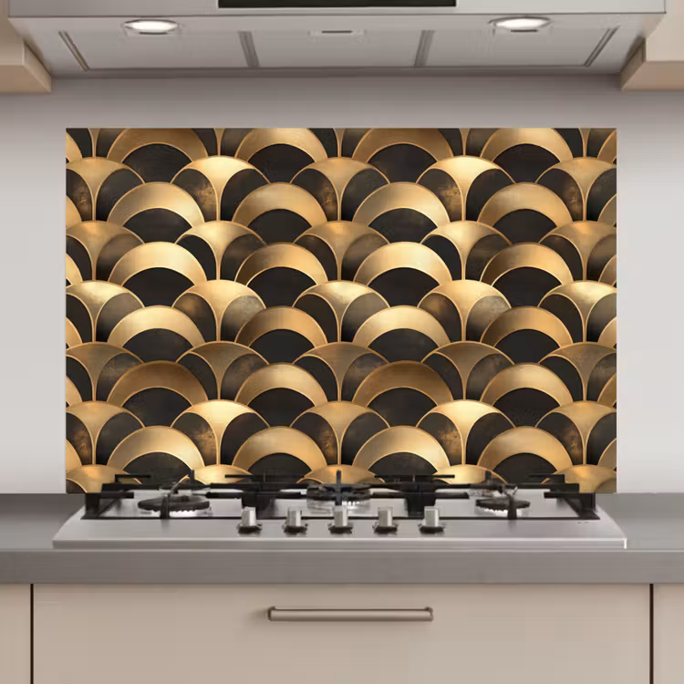 Schubben - Structuur - Goud keuken achterwand spatscherm klein 900 -3d_website