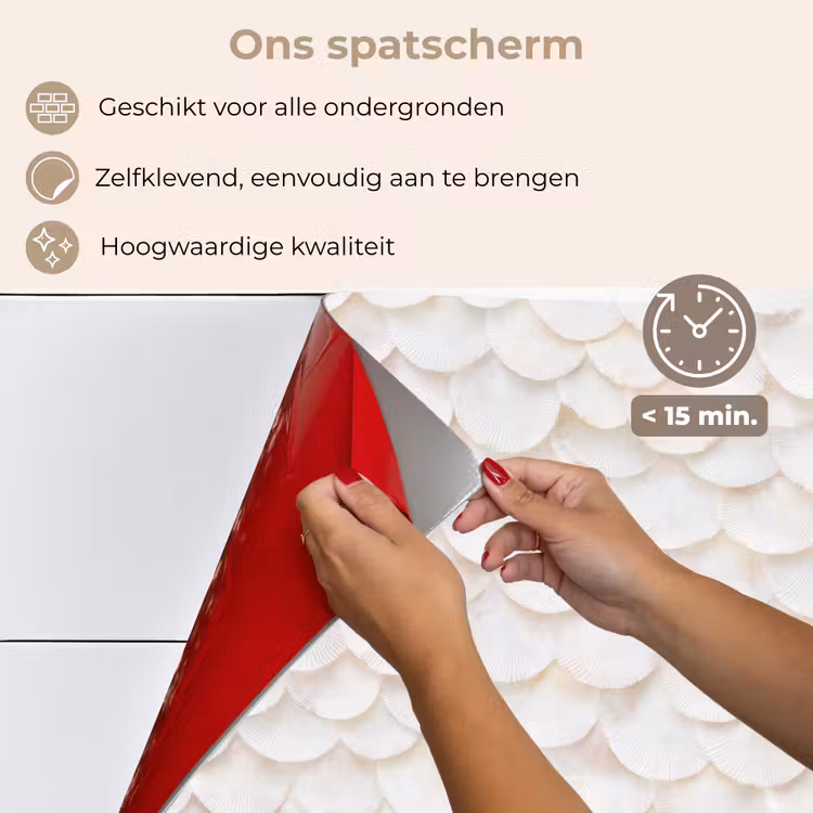 Schubben - Wit - Elegant keuken achterwand spatscherm klein 900 -spatscherm_NL