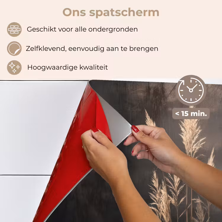 Siergras - Pluimen - Verlichting - Zwart keuken achterwand spatscherm klein -spatscherm_NL