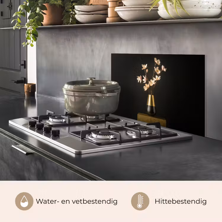 Sierlijk - Boeket - Goud - Vaas keuken achterwand spatscherm klein -usp_NL