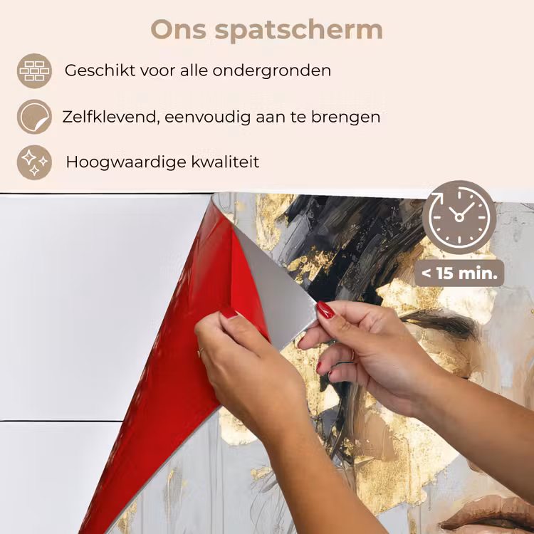 Sierlijk - Vrouw - Goud - Ogen keuken achterwand spatscherm klein -spatscherm_NL
