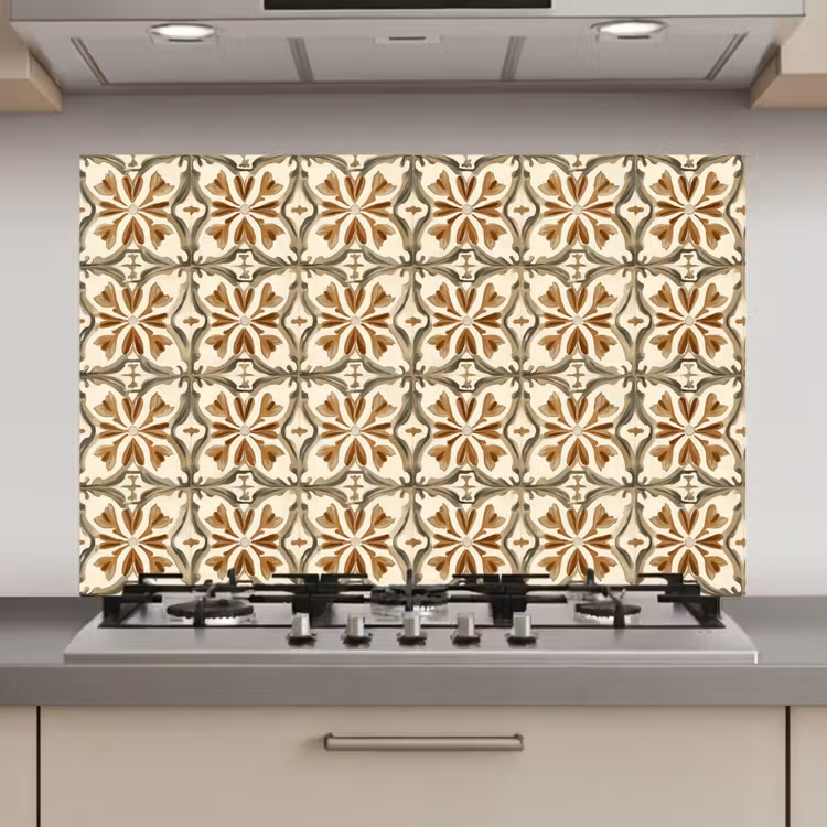 Siertegel - Patroon - Bruin keuken achterwand spatscherm klein 900 -3d_website