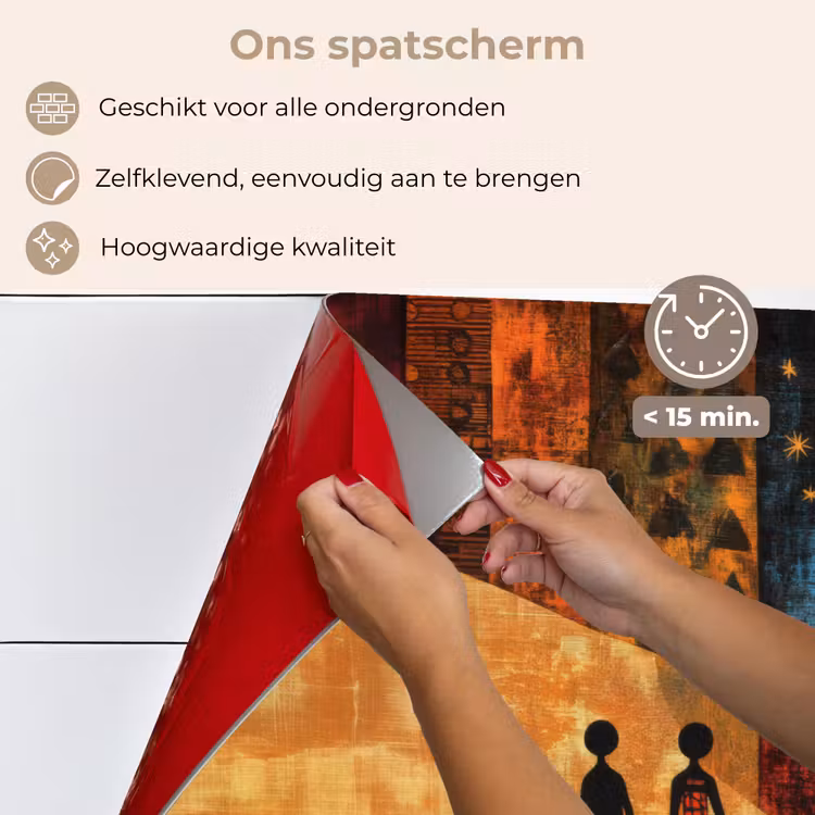 Silhouetten - Abstract - Zon - Maan keuken achterwand spatscherm klein -spatscherm_NL