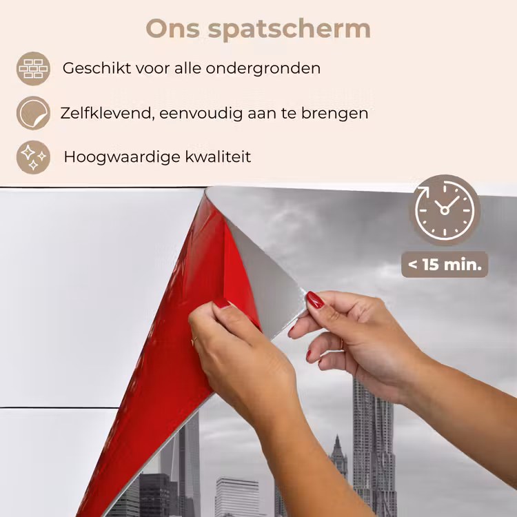 Skyline - Brug - Gebouwen - Kleurloos keuken achterwand spatscherm klein -spatscherm_NL