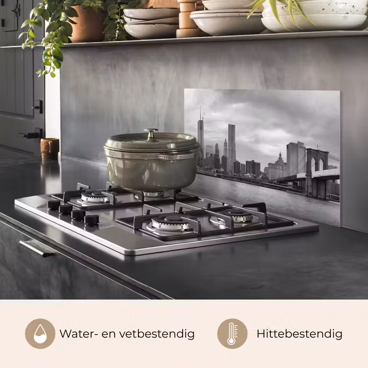 Skyline - Brug - Gebouwen - Kleurloos keuken achterwand spatscherm klein -usp_NL