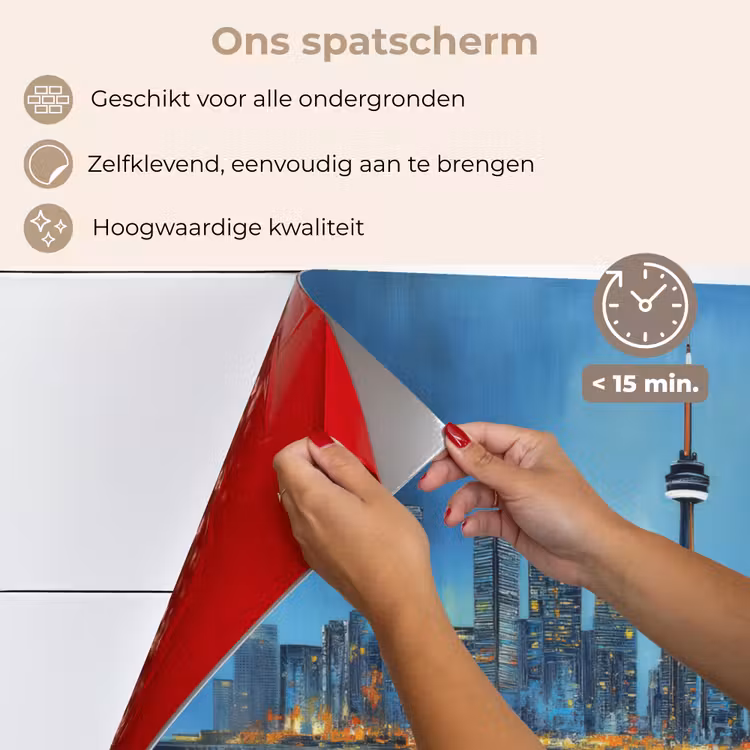Skyline Toronto - Water - Stadslichten - Toren keuken achterwand spatscherm klein -spatscherm_NL