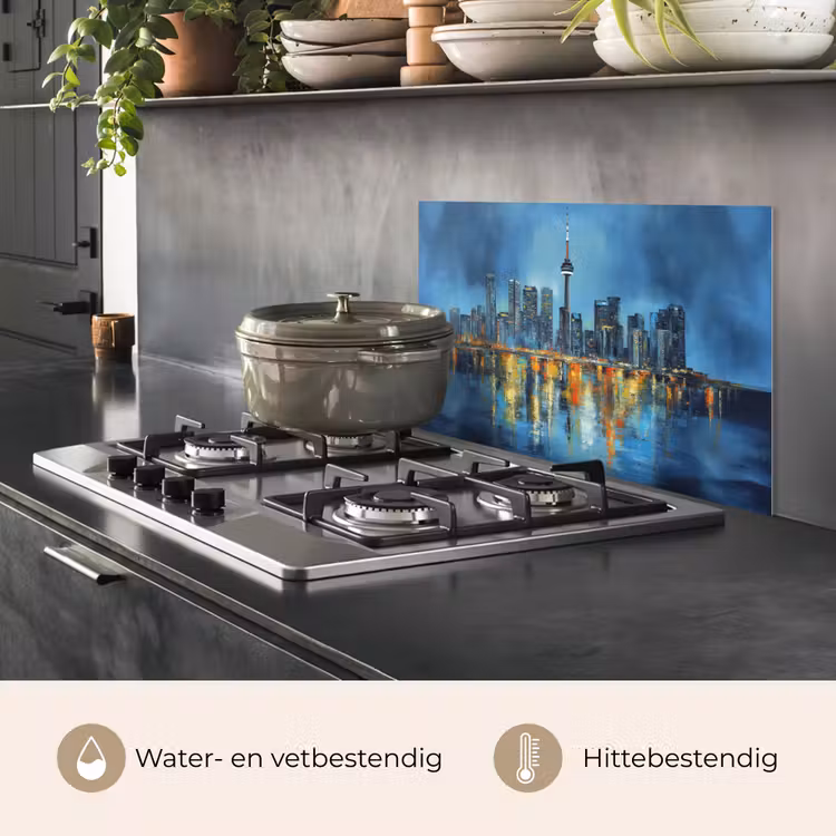 Skyline Toronto - Water - Stadslichten - Toren keuken achterwand spatscherm klein -usp_NL