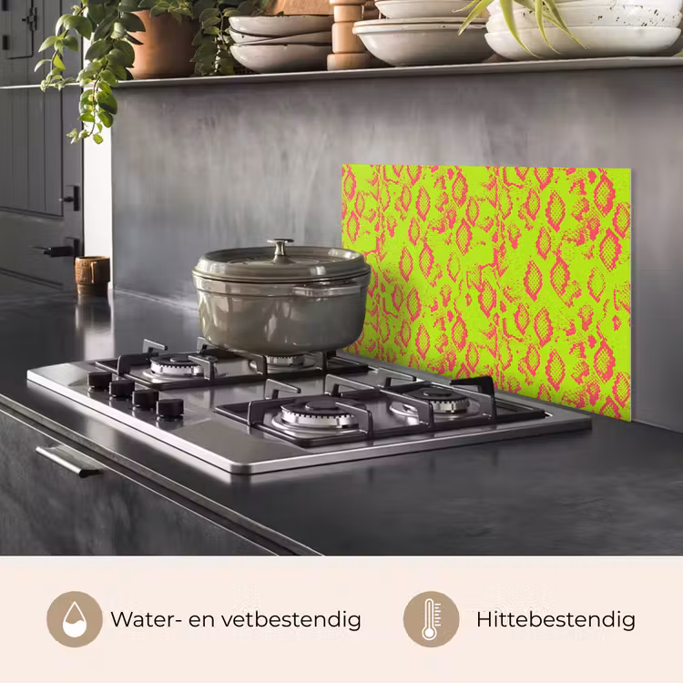 Slang - Neon - Groen - Roze keuken achterwand spatscherm klein 900 -usp_NL