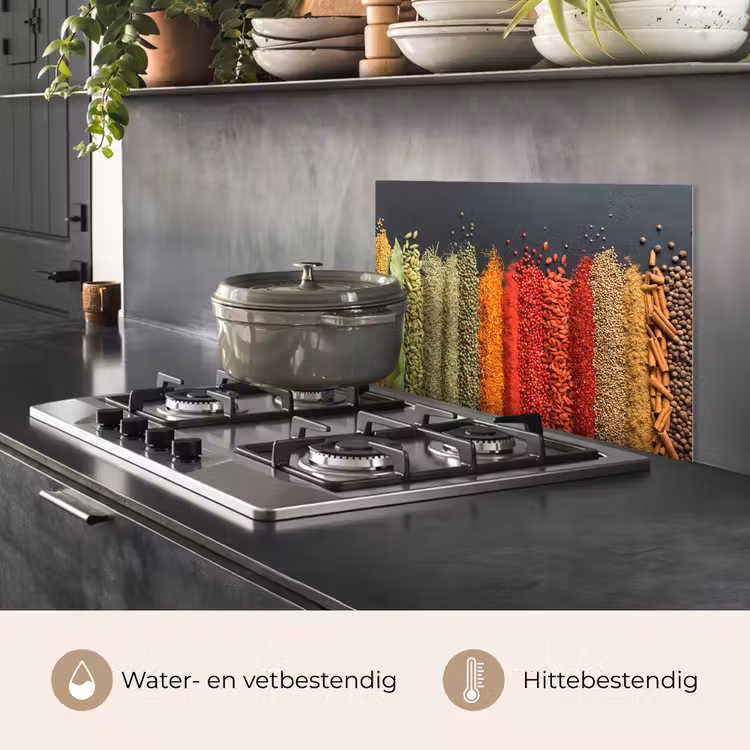 Specerijen - Kruiden - Banen - Regenboog keuken achterwand spatscherm klein -usp_NL