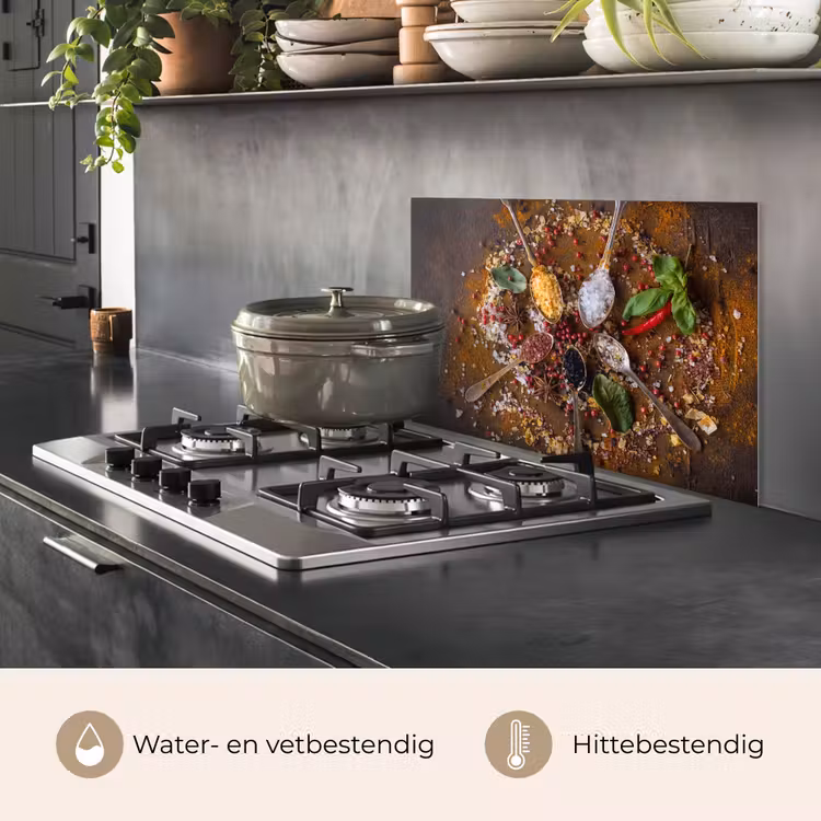 Specerijen - Kruiden - Lepels - Zout - Bruin - Keuken keuken achterwand spatscherm klein -usp_NL