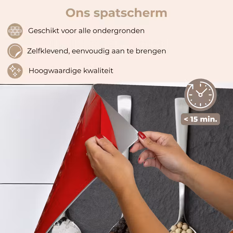 Spiegel van Smaken keuken achterwand spatscherm klein -spatscherm_NL
