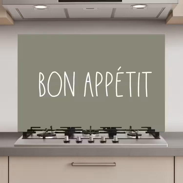 Spreuken - Bon appétit - Quotes - Eet smakelijk - Eten keuken achterwand spatscherm klein -3d_website