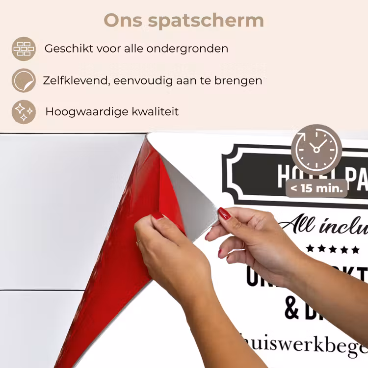 Spreuken - Hotel papa - Quotes - Vader keuken achterwand spatscherm klein -spatscherm_NL